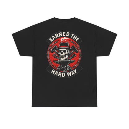 Earned the Hard Way Skull Workwear Graphic T-shirt Classic Jersey Short Sleeve Tee