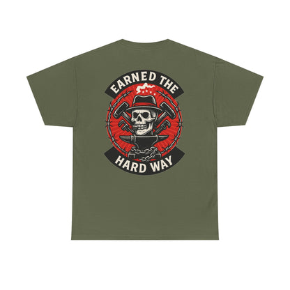 Earned the Hard Way Skull Workwear Graphic T-shirt Classic Jersey Short Sleeve Tee