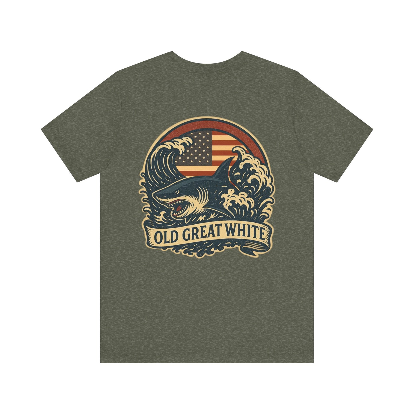 Freedom Bites Back T-Shirt – Old Great White Americana Graphic Classic Jersey Short Sleeve Tee