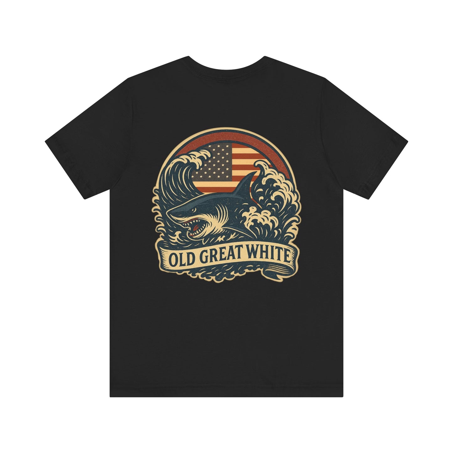 Freedom Bites Back T-Shirt – Old Great White Americana Graphic Classic Jersey Short Sleeve Tee
