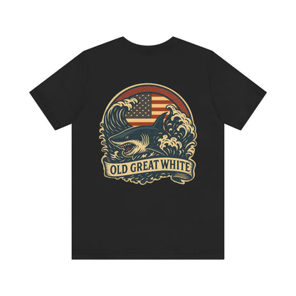 Freedom Bites Back T-Shirt – Old Great White Americana Graphic Classic Jersey Short Sleeve Tee