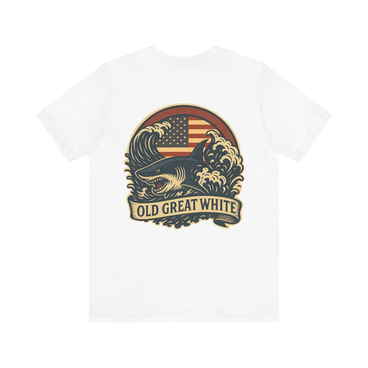 Freedom Bites Back T-Shirt – Old Great White Americana Graphic Classic Jersey Short Sleeve Tee