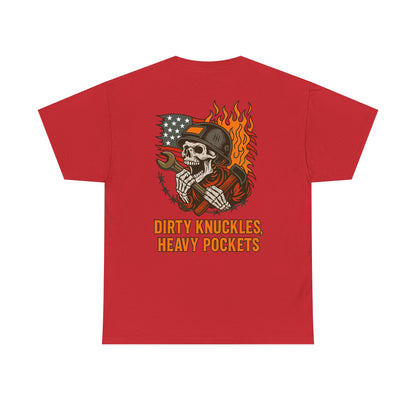 Dirty Knuckles, Heavy Pockets T-Shirt - Workhorse Syndicate Mens Graphic Tee | Rugged Blue Collar Workwear Shirt