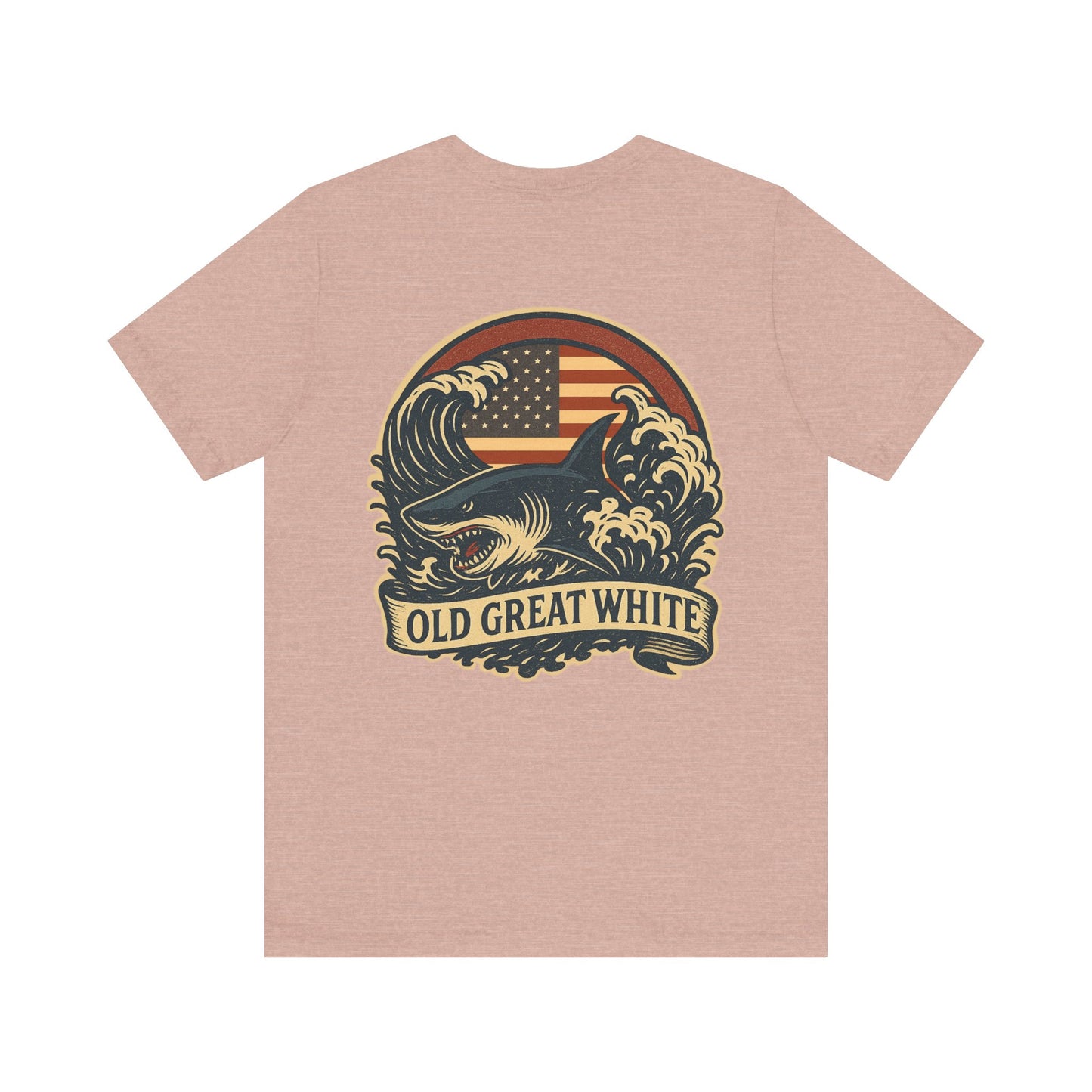 Freedom Bites Back T-Shirt – Old Great White Americana Graphic Classic Jersey Short Sleeve Tee