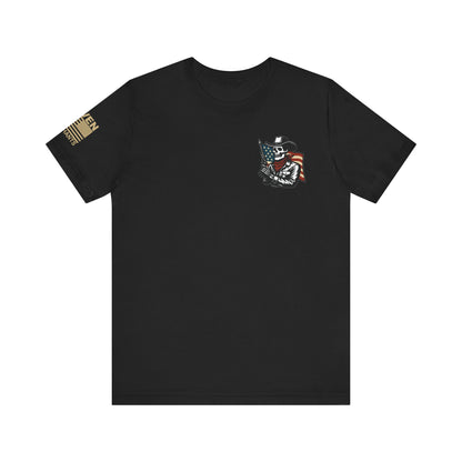 Deadeye Patriot – Ghost Riders of the Republic Cowboy Revolver Graphic Classic Jersey Short Sleeve Tee