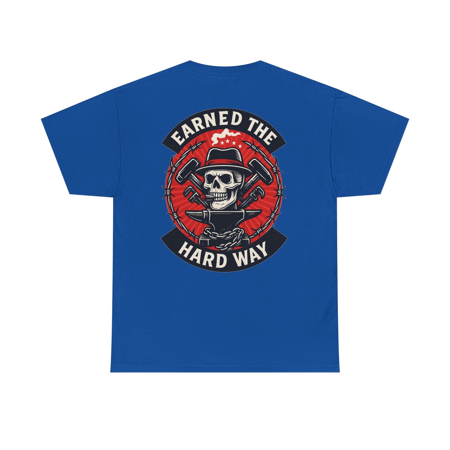 Earned the Hard Way Skull Workwear Graphic T-shirt Classic Jersey Short Sleeve Tee