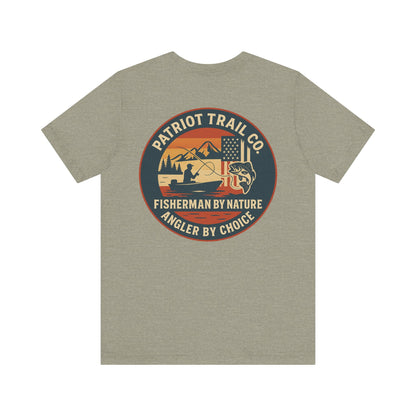 USA Mountain Lake Fishing Tee - Stars, Stripes & Rods Edition Jersey Short Sleeve Tee