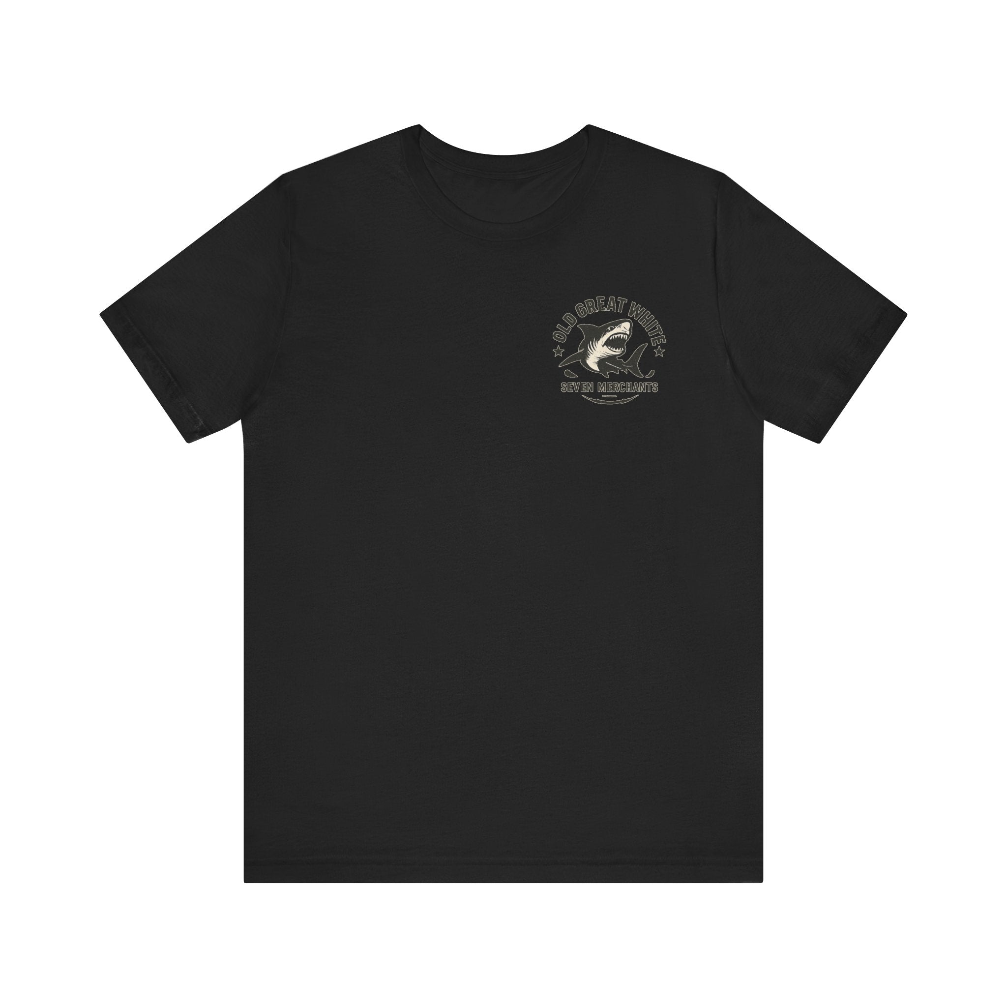 American Shoreline Tee – Lifeguard Tower & Shark Fin Graphic